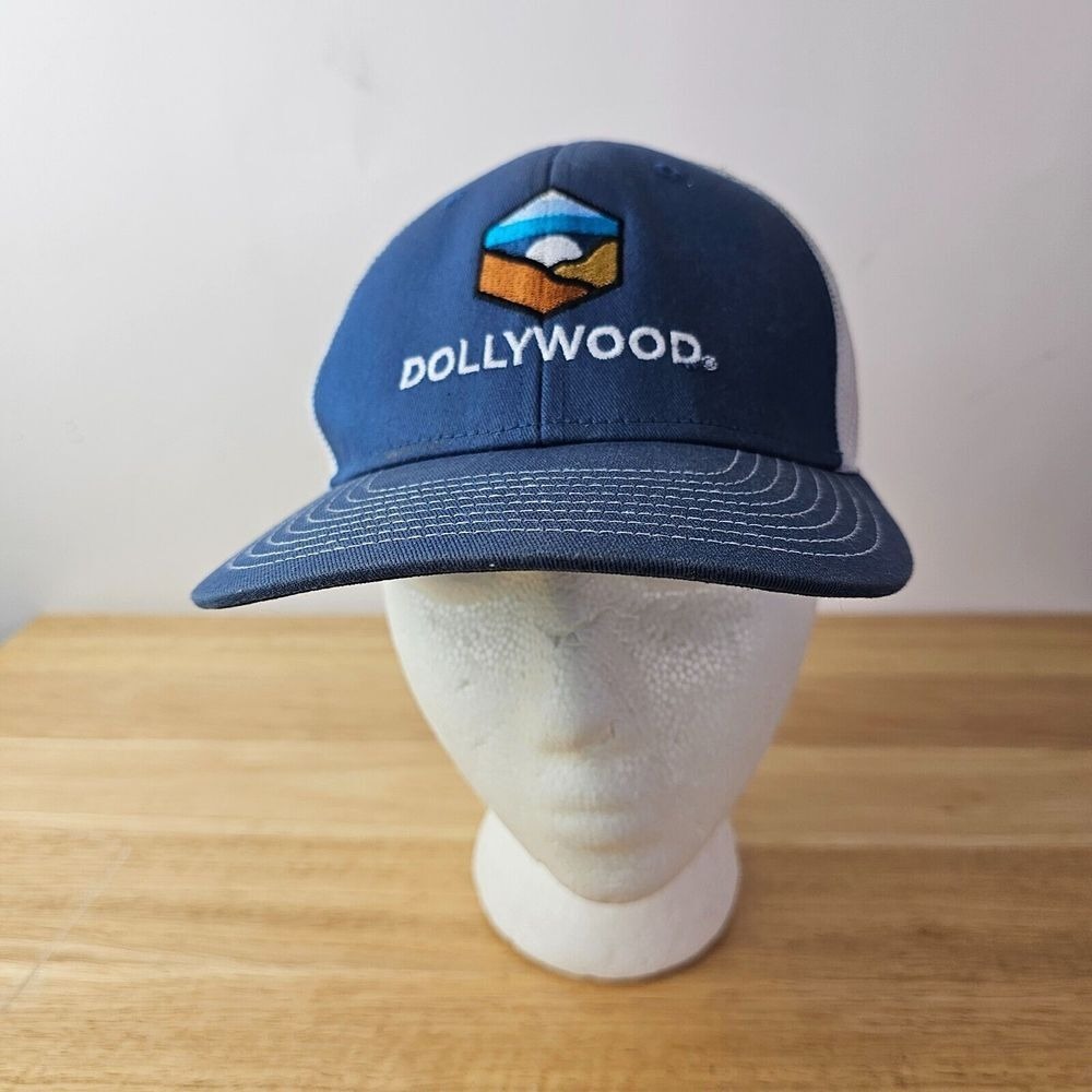 Dolly Parton Dollywood Blue Mens Hat Snapback Mesh Trucker Cap Baseball One Size